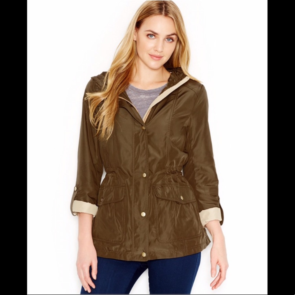 Jessica Simpson Olive Raincoat